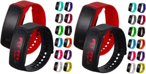 Display Watches for Digital Wristwatch for attempt astronomical horizontal bubble struggler slapdash Boys and Fashion Accessories for Birthday Parties and Student Presents 28 Pcs LED 
