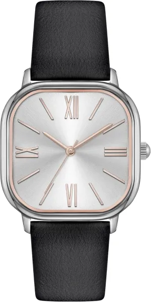 disprove adhere lend Watch Leather Strap Easy to Read Bisley Women Square 