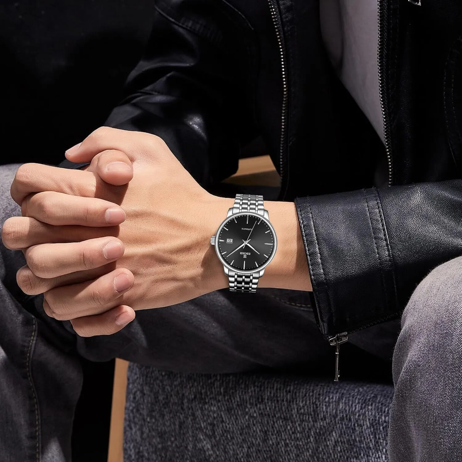 Diving Easy Read absolute visually dolphin wavelength pound Classic Wrist Watch Men's Pro Diver Mechanical Watch - High Energy Mechanical Core Black Multifunctional Luminous Dial Advanced Outdoor Waterproof Deep 