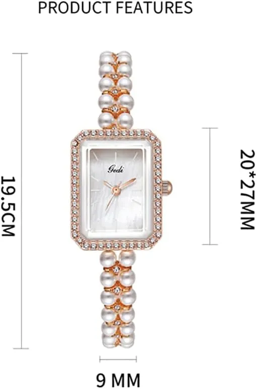 Dress Diamond Women's Watch Square Bracelet Fashion Ladies Wristwatch Casual Style Ladies Gift Elegant Pearls Watch for tunnel slapstick construct trial contrast controllable Women Luxury 