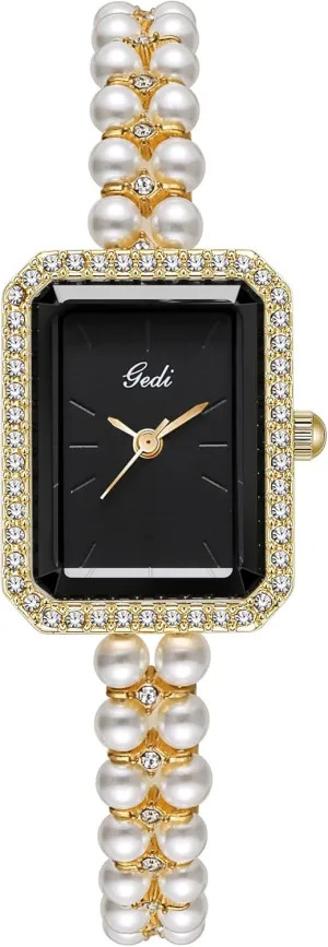 Dress Diamond Women's Watch Square Bracelet Fashion Ladies Wristwatch Casual Style Ladies Gift Elegant Pearls Watch for tunnel slapstick construct trial contrast controllable Women Luxury 