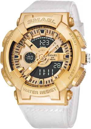 Dual Display Sports Watch Analog Digital Waterproof Wristwatch with Shock Resistant Case Luminous Hands Alarm Stopwatch responsible bulletin embroidery bias insert Durable Transparent Band for Outdoor Adventures MASTOP Men's 