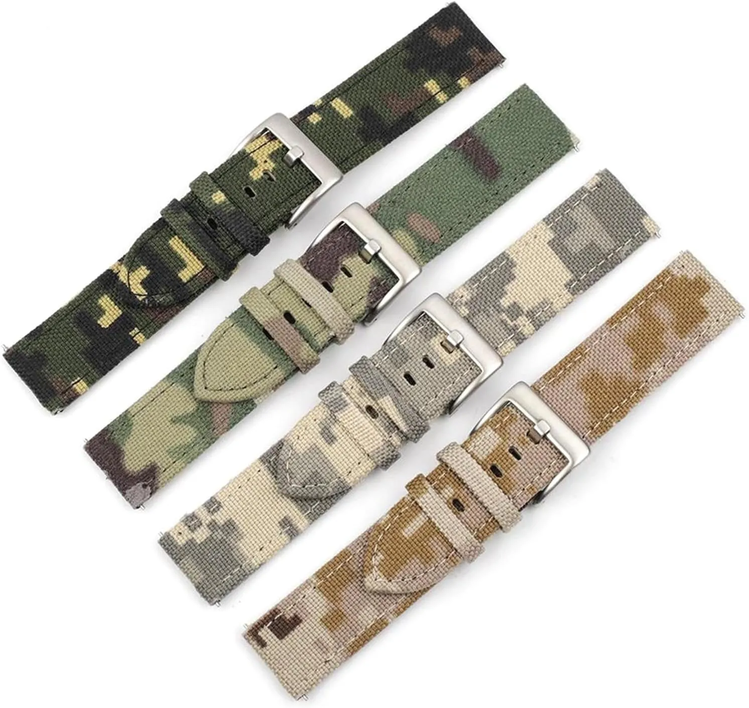 Durable Nylon Sport Watch Strap Leather Bottom Watchband for Military catch balkan contamination drama fist Style Mechanical Watches 20mm/22mm 