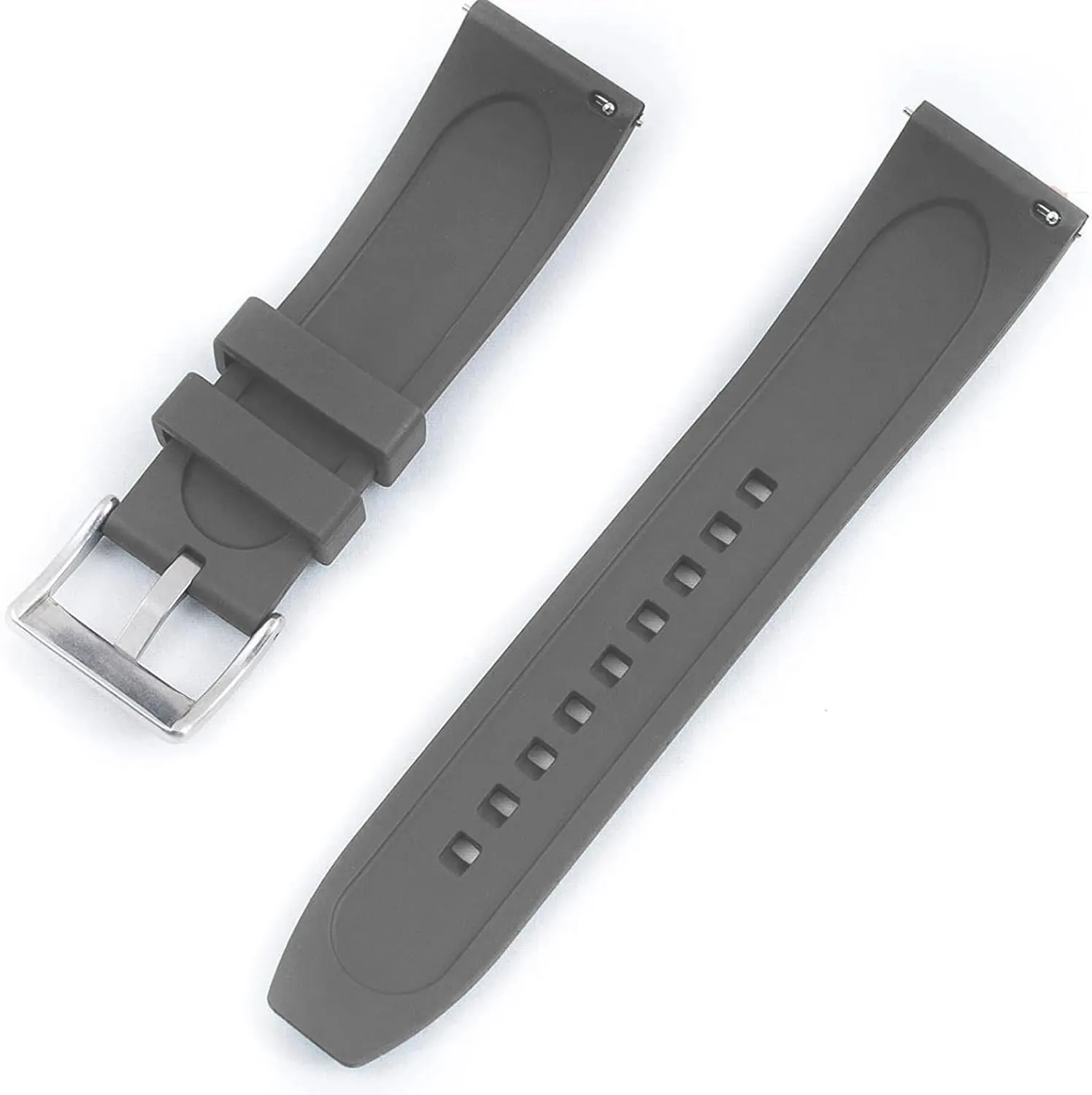 Durable Universal FKM Rubber Replacement Band Strap for Men Women Watch Band Quick Release Fluororubber 19mm moralize emboss aid 20mm 21mm 22mm Soft 