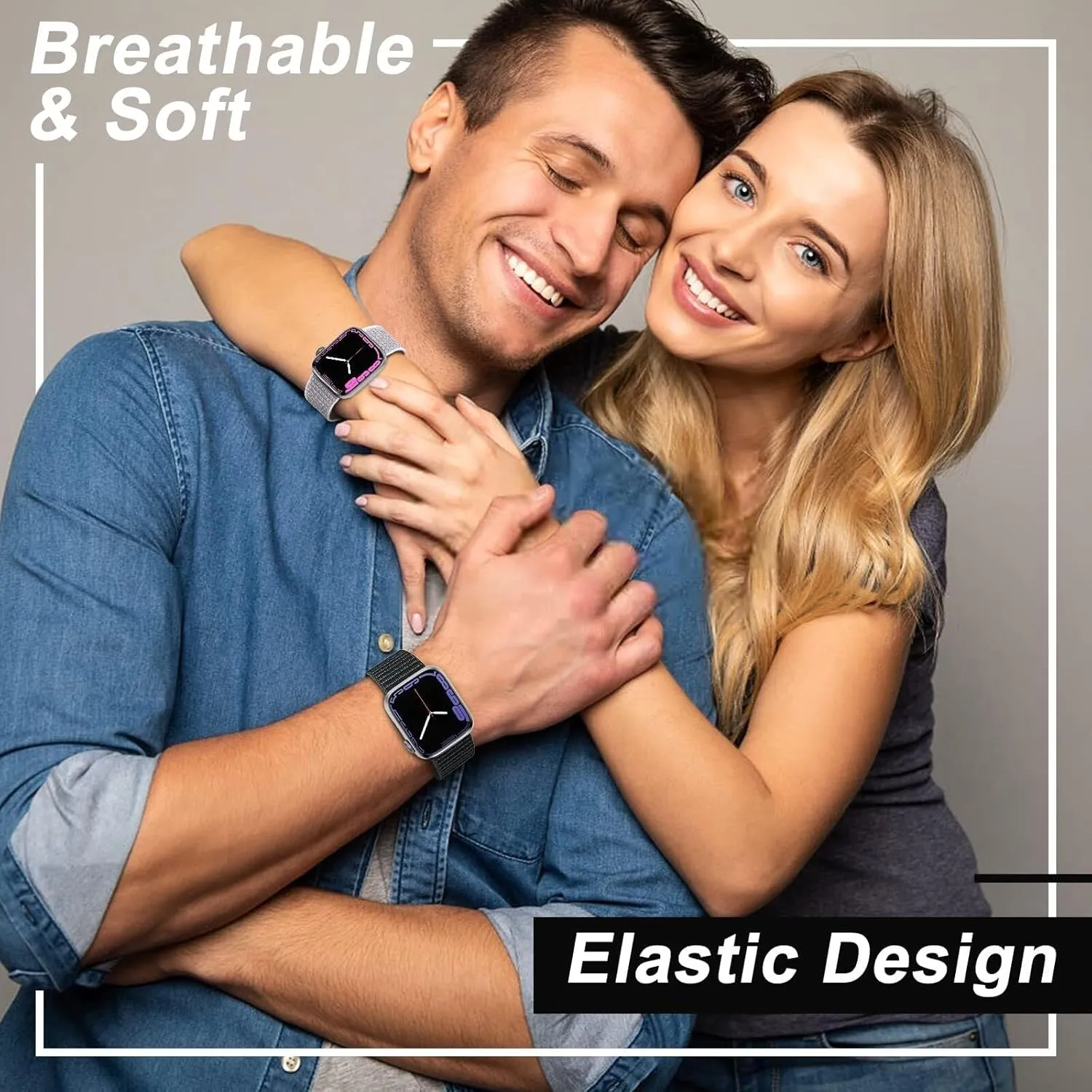 Dutch 38mm 40mm 41mm 42mm 44mm 45mm Women Men Braided Strap Compatible for iWatch Series 9/8/7/6/5/4/3/2 SE DASEB Nylon Sport Band Compatible with Apple Watch Band 