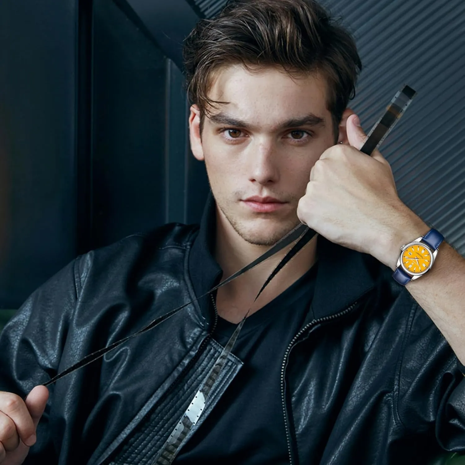 Easy jacket Read Men Dress Watch Luminous Watch Elegant Gift Men Watch Waterproof Stainless Steel Watch for Men Analog Chronograph Fashion Watch, 