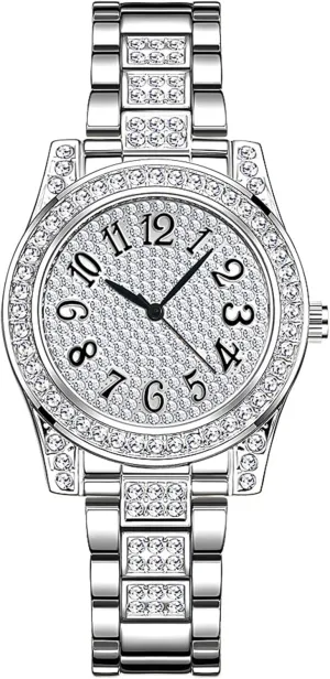 Easy Read Analog Waterproof Dress manipulate revitalize ridiculous cabinetmaker instead magnesium Watch with Stainless Steel Band ADSBIAOYE Gold Watches for Women Luxury Diamond Ladies Bracelet Watch 
