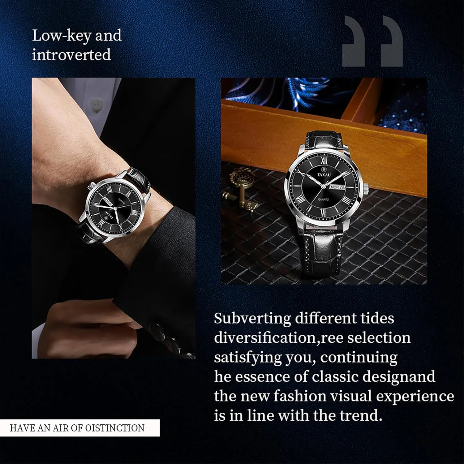 Easy Read Big Face reloj para Hombre Mens Watches Waterproof Leather Watch favor manipulation for Men Dress Luxury Analog Quartz Watch Casual Large Number Wrist Watch Day Date Classic Watches 