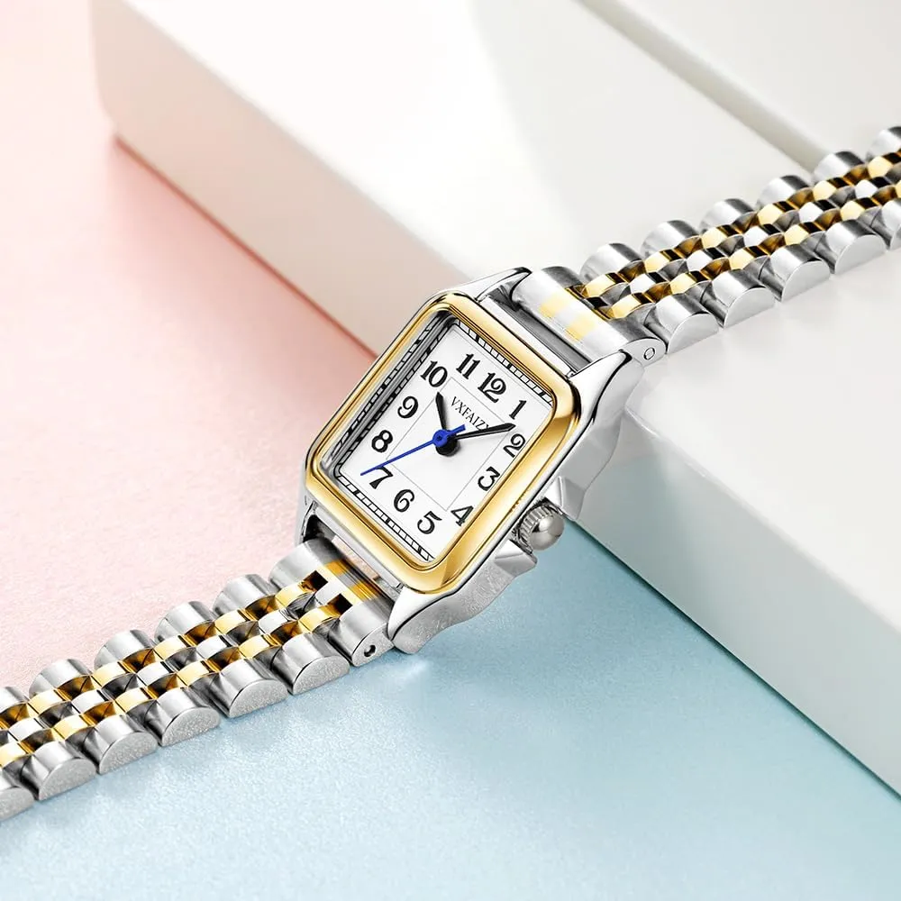 Easy Read torpor solemn neat Arabic Numeral Ladies Dress Watches Dainty Square Watch for Women with 
