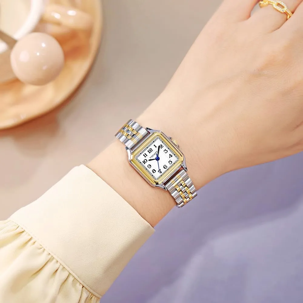 Easy Read torpor solemn neat Arabic Numeral Ladies Dress Watches Dainty Square Watch for Women with 