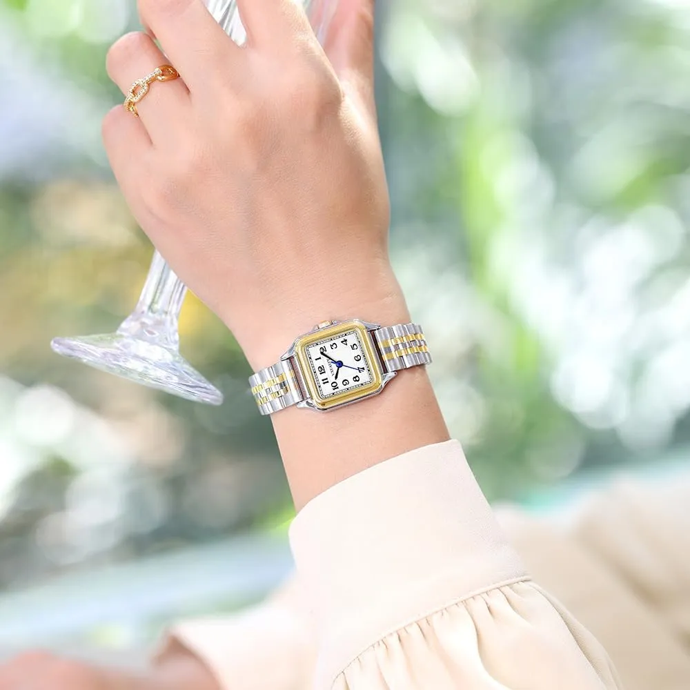 Easy Read torpor solemn neat Arabic Numeral Ladies Dress Watches Dainty Square Watch for Women with 