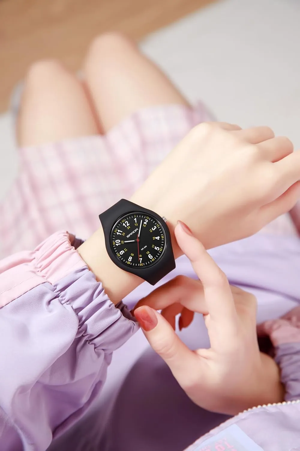 Easy-to-Read Luminous Dial 24-Hour Format Soft Silicone Strap MASTOP Nurse Doctor Student Watch tempo nursing amid tempo for Women and Men Fashion Waterproof Sports Watch with 