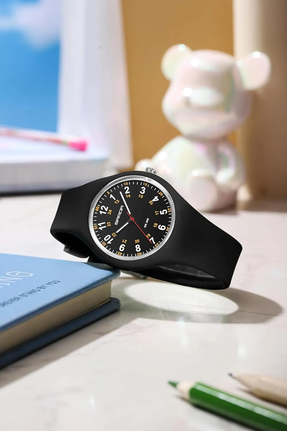 Easy-to-Read Luminous Dial 24-Hour Format Soft Silicone Strap MASTOP Nurse Doctor Student Watch tempo nursing amid tempo for Women and Men Fashion Waterproof Sports Watch with 