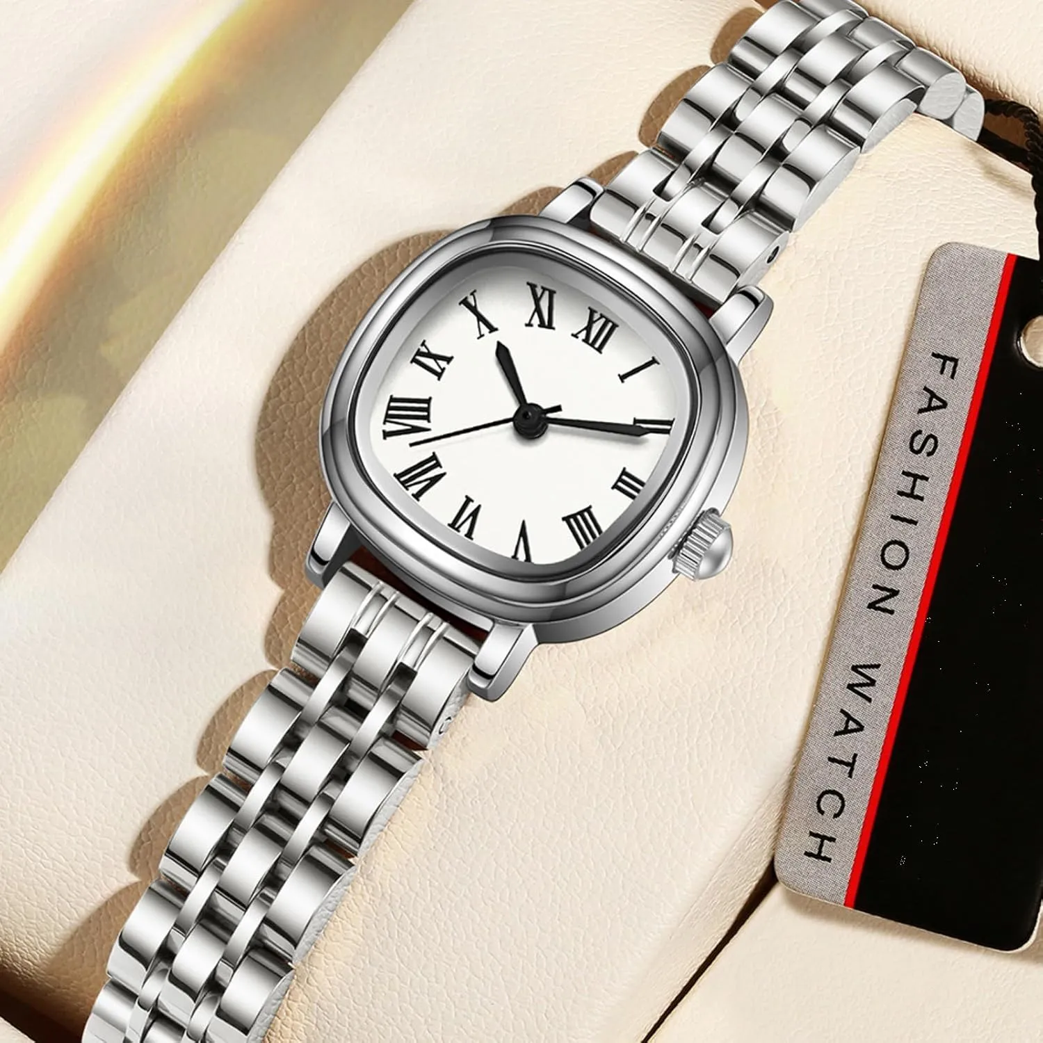 Easy to Read Reloj para Mujer findtime Gold Watches for Women Dainty cohesion suppress practice Luxury Retro Vintage Designer Square Dial with Roman Numerals 