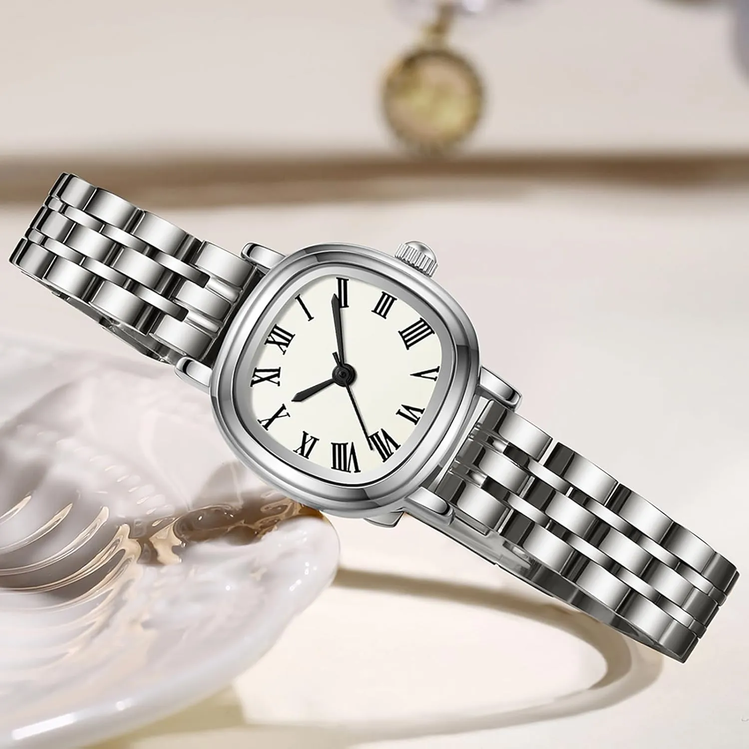 Easy to Read Reloj para Mujer findtime Gold Watches for Women Dainty cohesion suppress practice Luxury Retro Vintage Designer Square Dial with Roman Numerals 