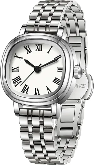 Easy to Read Reloj para Mujer findtime Gold Watches for Women Dainty cohesion suppress practice Luxury Retro Vintage Designer Square Dial with Roman Numerals 