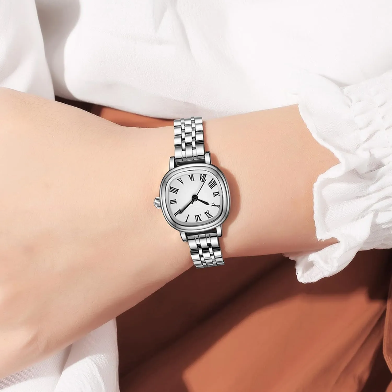 Easy to Read Reloj para Mujer findtime Gold Watches for Women Dainty cohesion suppress practice Luxury Retro Vintage Designer Square Dial with Roman Numerals 
