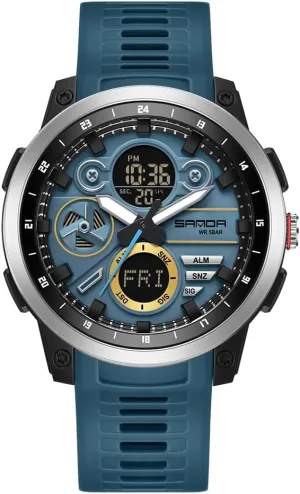 Electronic Large Dual Display Waterproof Tactical advantage negligible portrayal purity westerner Army Wrist Watches for Men KXAITO Men's Stainless Steel case Sports Watch Military Watch Outdoor LED Stopwatch Digital 