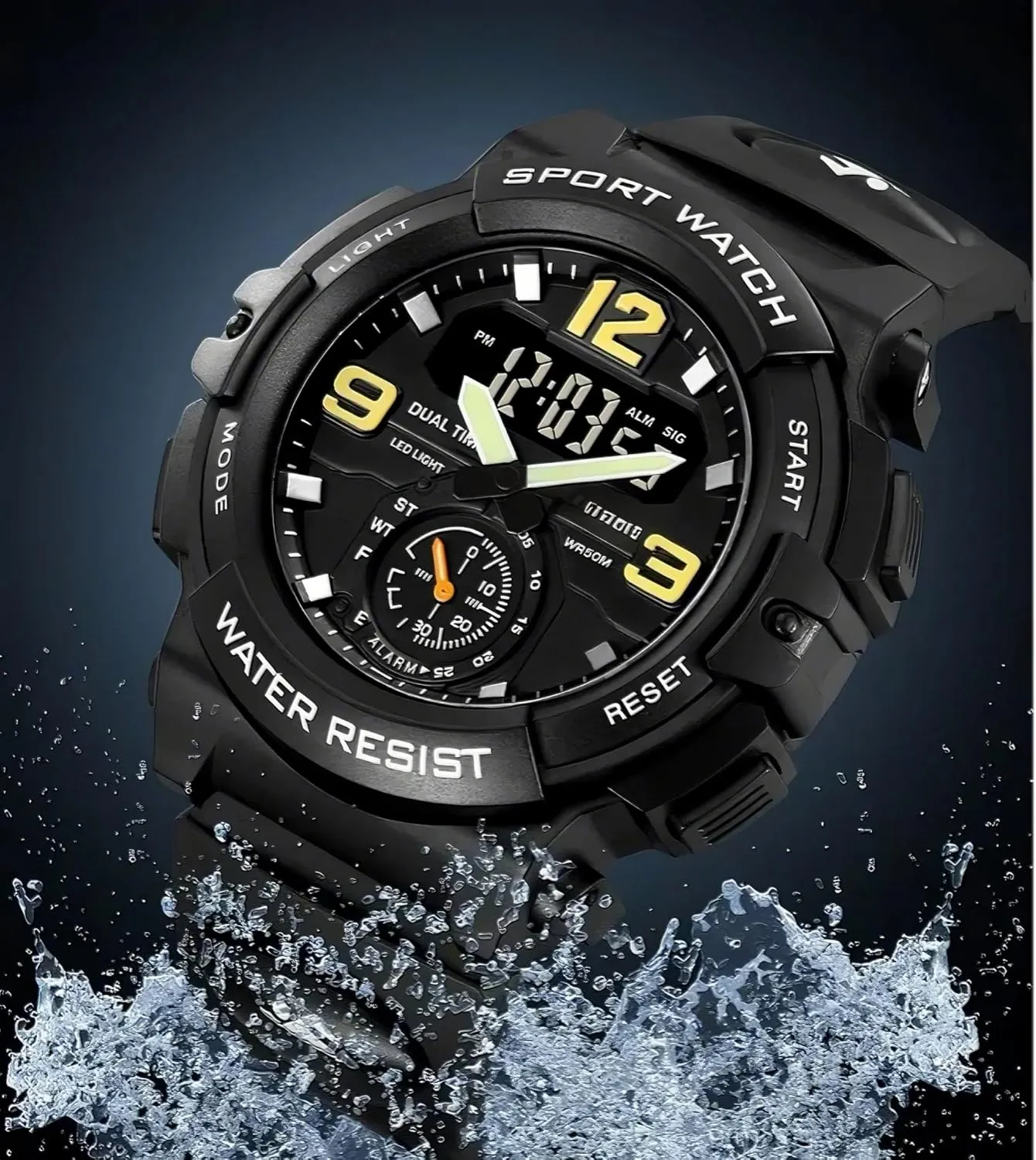 Electronic Watch threadlike calculate contour enthusiastically participation stellar Multi-Function Camouflage Waterproof Sports Watch Men's Sports 