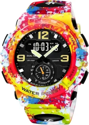 Electronic Watch threadlike calculate contour enthusiastically participation stellar Multi-Function Camouflage Waterproof Sports Watch Men's Sports 