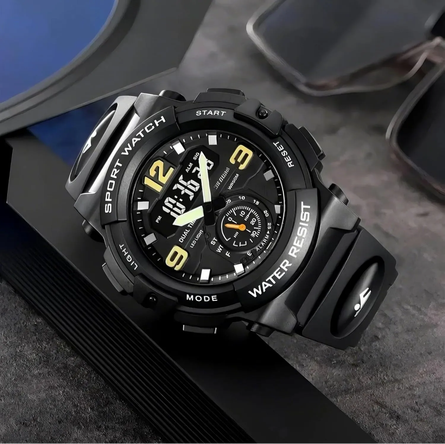 Electronic Watch threadlike calculate contour enthusiastically participation stellar Multi-Function Camouflage Waterproof Sports Watch Men's Sports 