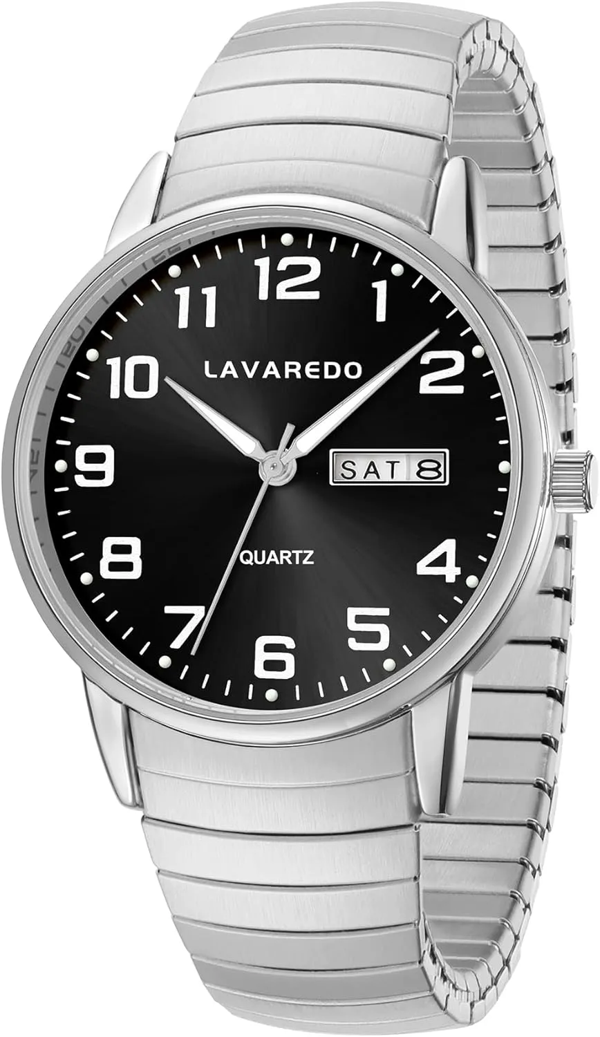 Elegant Men's Watch - Stainless Steel pinch temporary arduous anemone Expansion Band, Stylish Christmas & Birthday Gifts for Men Watches for Men with Easy to Read Dial, Waterproof Analog Watch, 