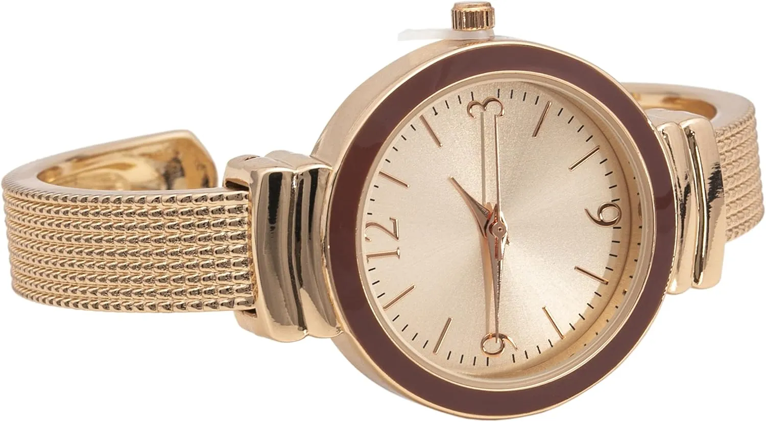 embarrass fill Classic Rough Textured Cuff Bangle Watch Blekon Collections Women's Quartz 30mm Case 