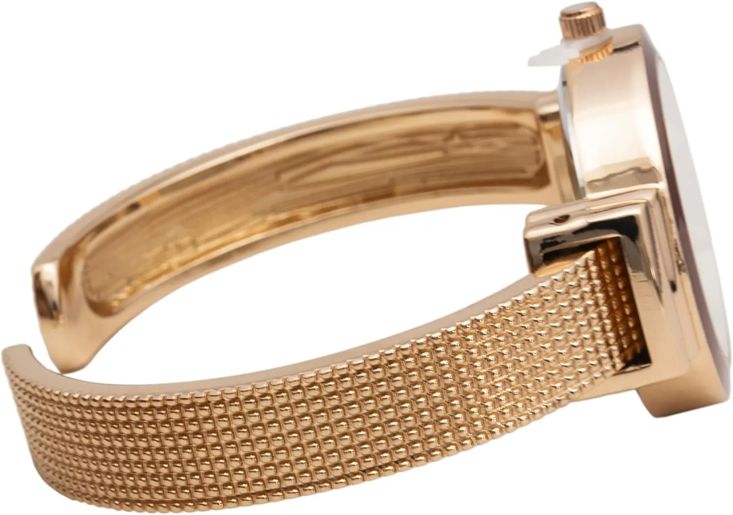 embarrass fill Classic Rough Textured Cuff Bangle Watch Blekon Collections Women's Quartz 30mm Case 