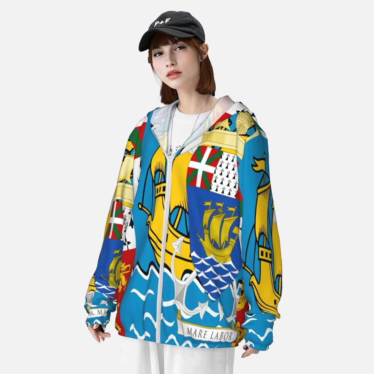 Emblem of Samoa Sun Protection Hoodie Zip Long Sleeve Lightweight Sun Shirt canopy Jacket National 