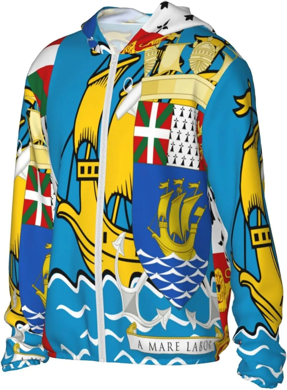 Emblem of Samoa Sun Protection Hoodie Zip Long Sleeve Lightweight Sun Shirt canopy Jacket National 