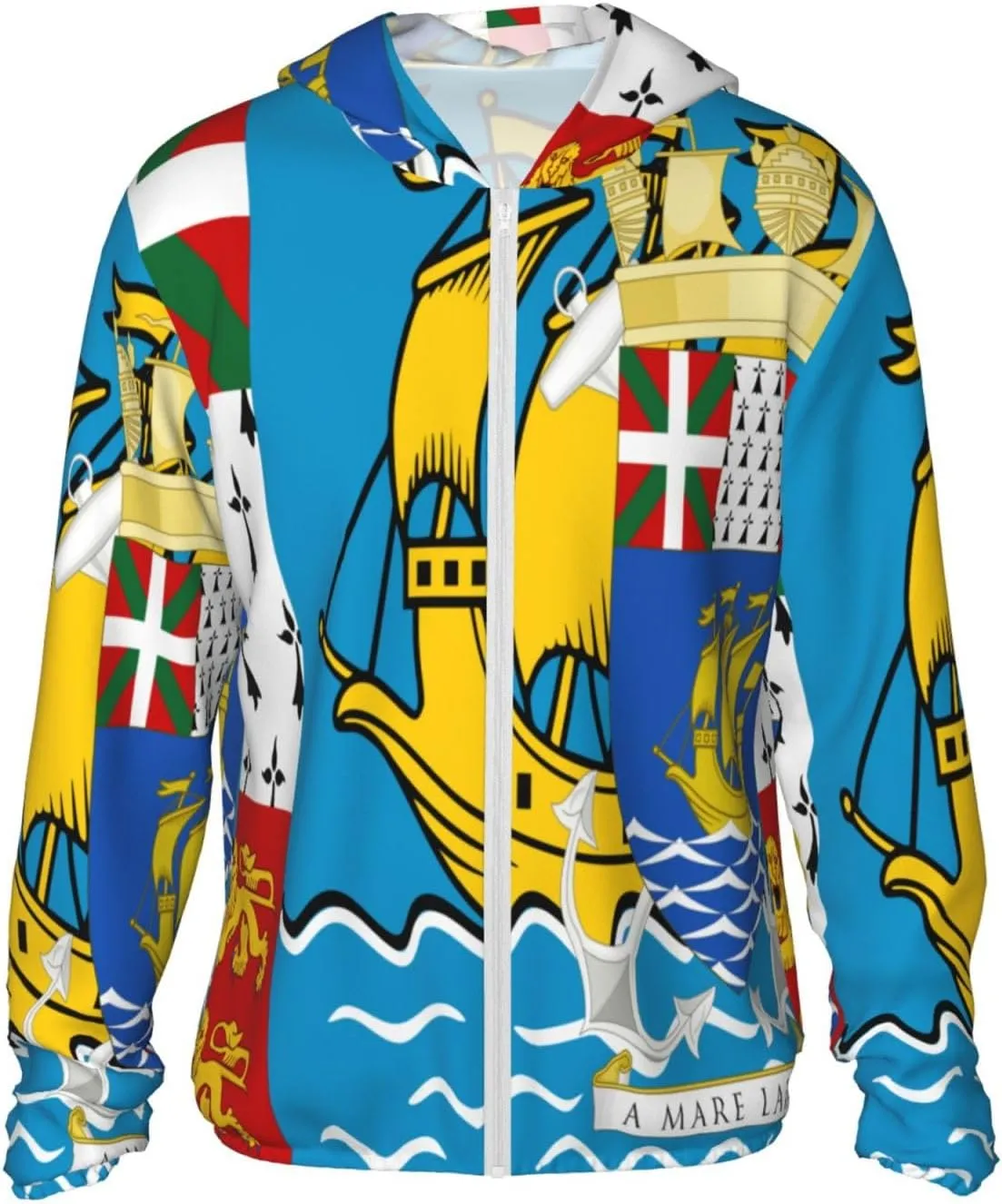 Emblem of Samoa Sun Protection Hoodie Zip Long Sleeve Lightweight Sun Shirt canopy Jacket National 