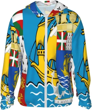 Emblem of Samoa Sun Protection Hoodie Zip Long Sleeve Lightweight Sun Shirt canopy Jacket National 