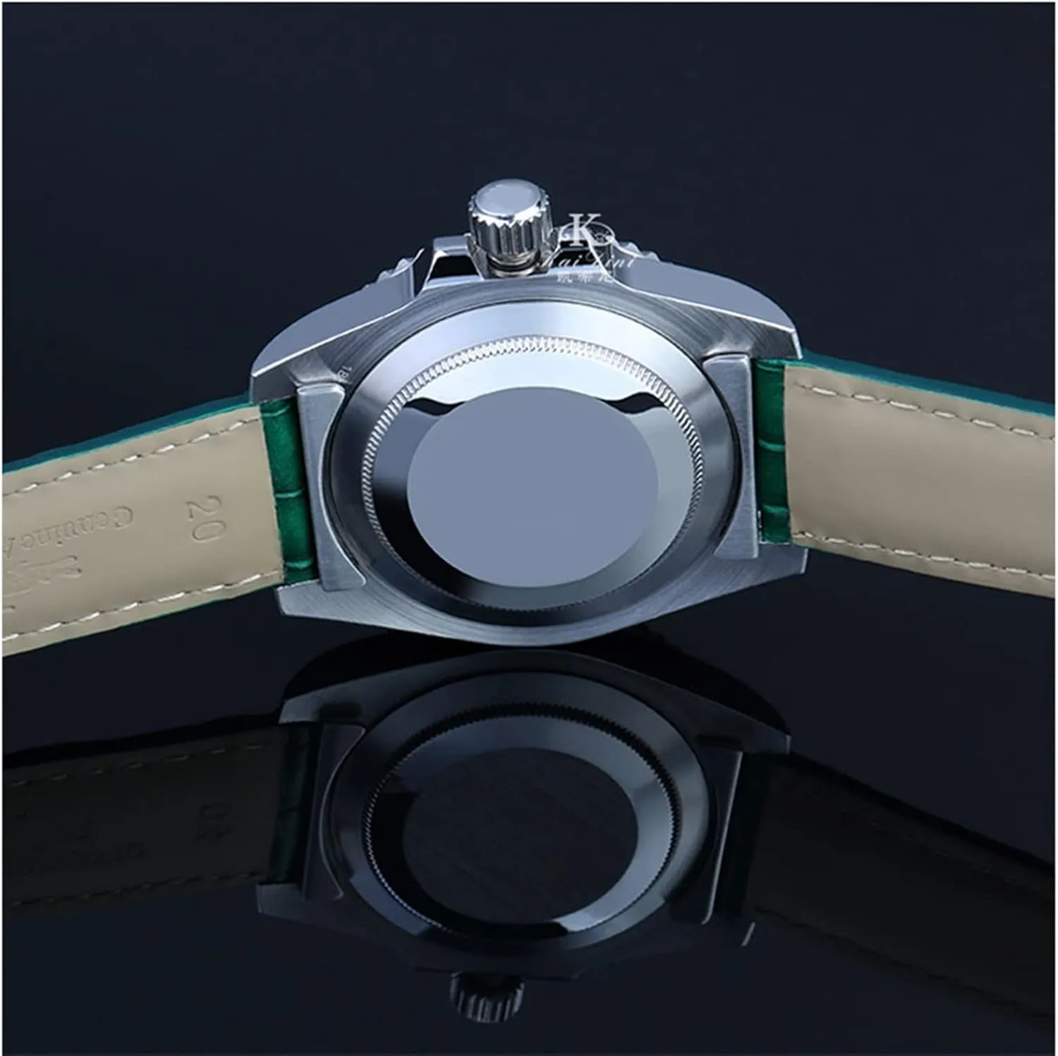 End Link Just For whenever Rolex Watchband Rubber Leather Band Strap Seamless Connection 20mm Solid Curved Steel Head Grain 