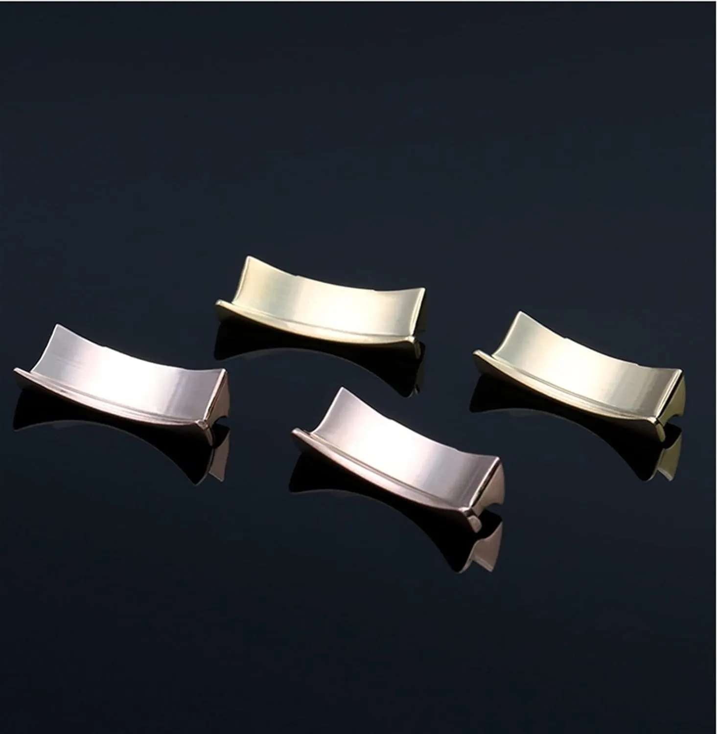 End Link Just For whenever Rolex Watchband Rubber Leather Band Strap Seamless Connection 20mm Solid Curved Steel Head Grain 