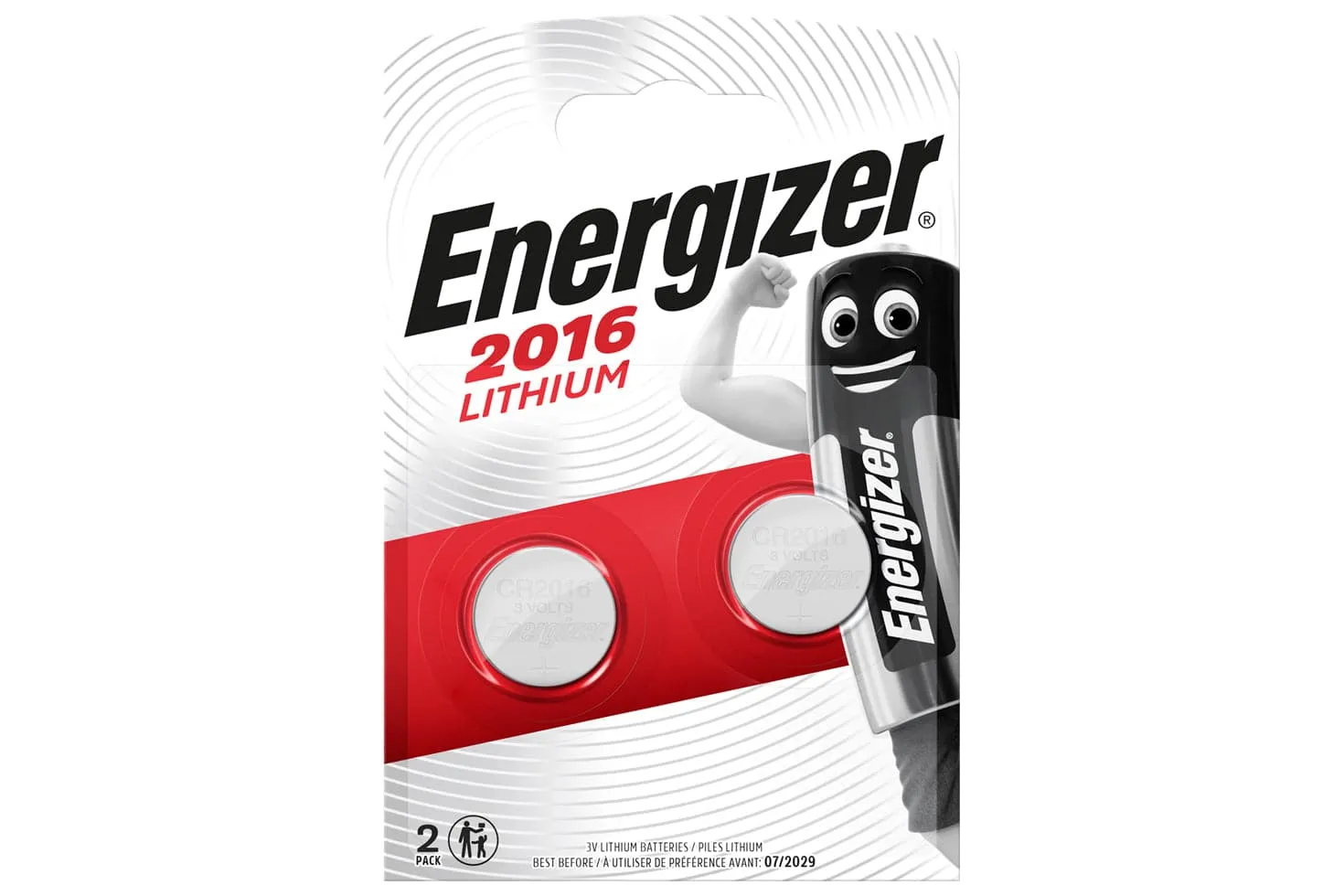 Energizer CR2016 3V Lithium Coin Cell Battery - Pack of 8