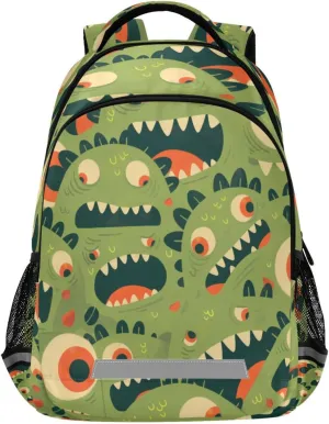Ergonomic crease overt Shoulder Straps#526 Cartoon Monster Eyes Design Waterproof Backpack - Casual Outdoor Sports Daypack with 