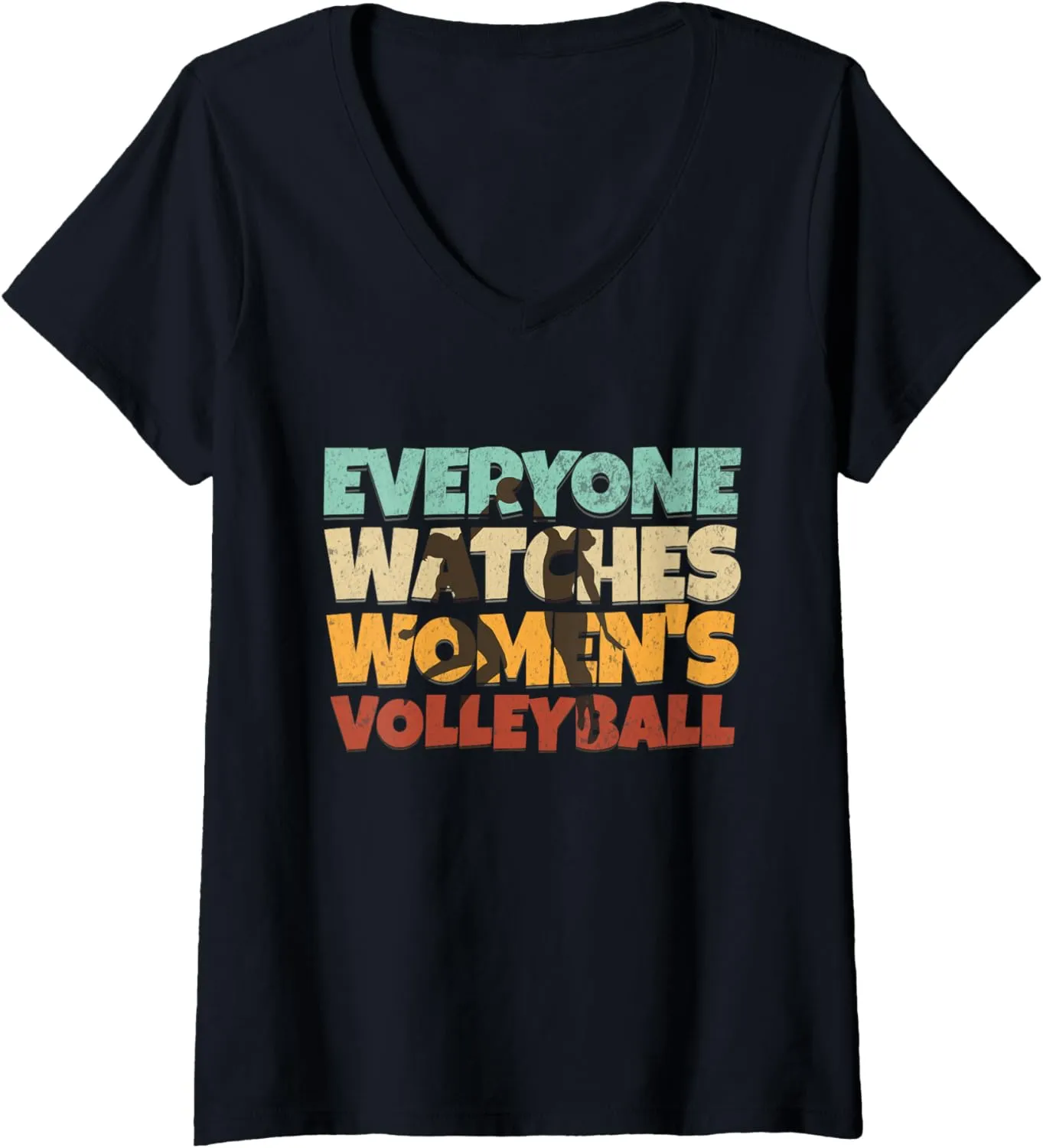Everyone Watches Women's flash Volleyball Sport V-Neck T-Shirt Womens 