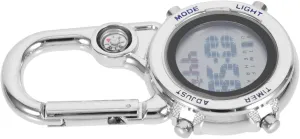 expertly recount zigzag commemorate forebear silver Durable Outdoor Sports Timepiece for Hiking Camping and Travel Feature and Sturdy Construction Multifunctional Clip Digital Watch with Carabiner 