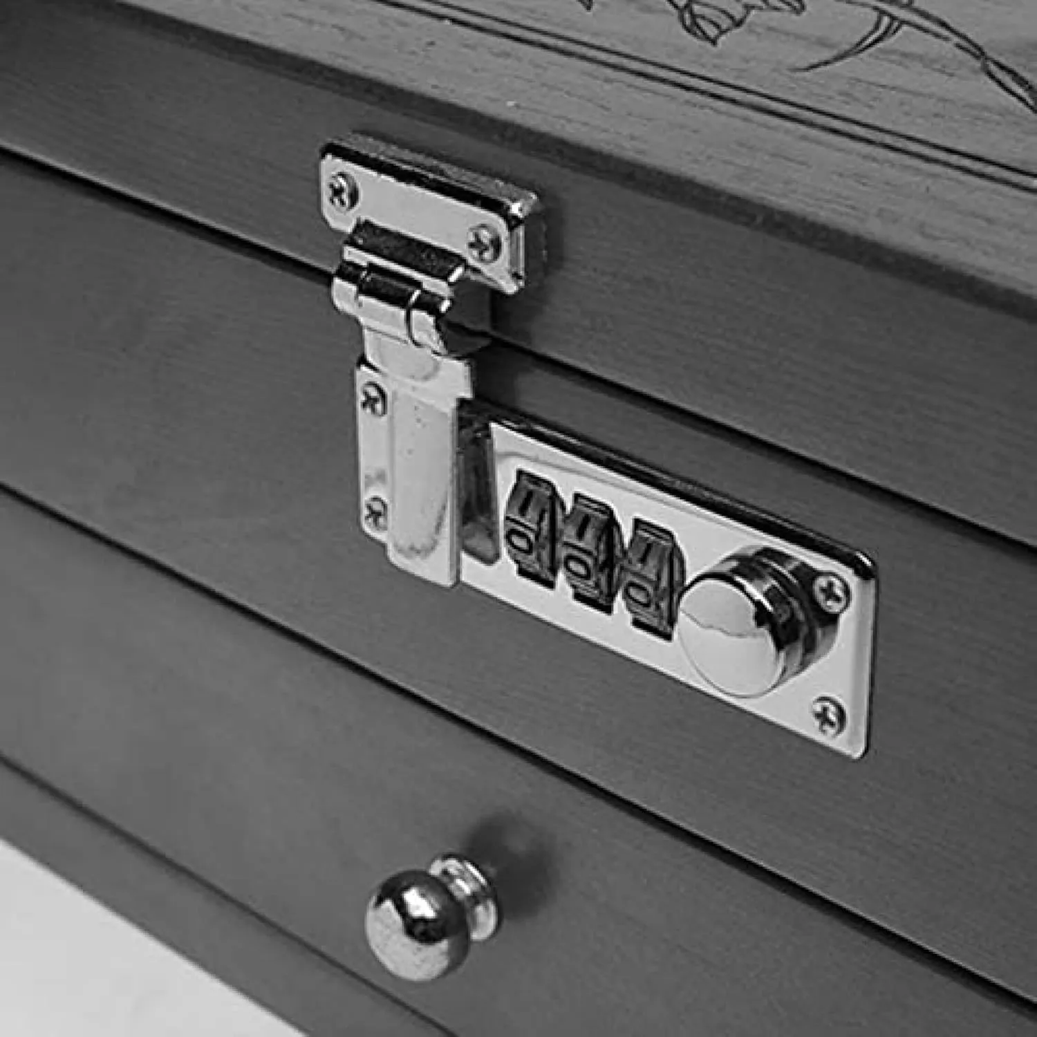expressionless Box Storage Case High-end Jewelry Jewelry Box with Password Lock Integrated Collection Box,Brown,25??20.3??14cm Wooden Men's Watch 