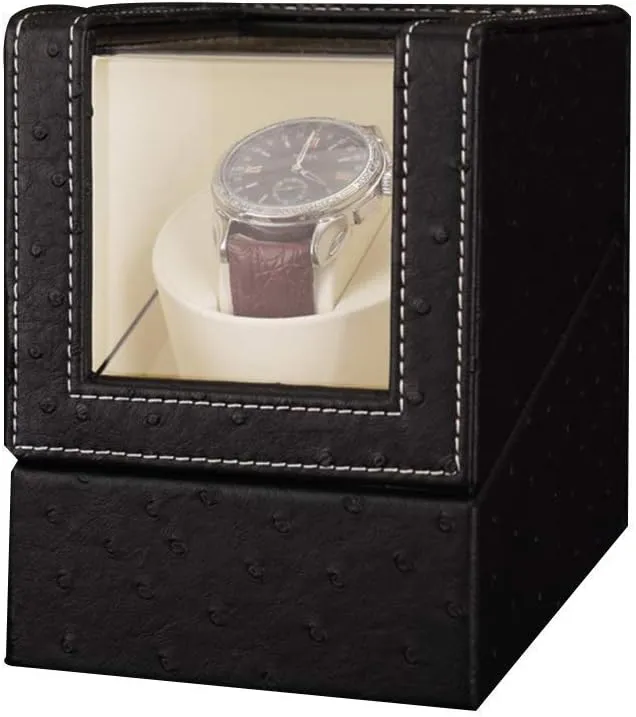 Extremely Silent Motor Watches,Pattern Black Watch Winder Box for neutron conclusive Automatic Watches, Wood Shell Piano Paint Exterior and 