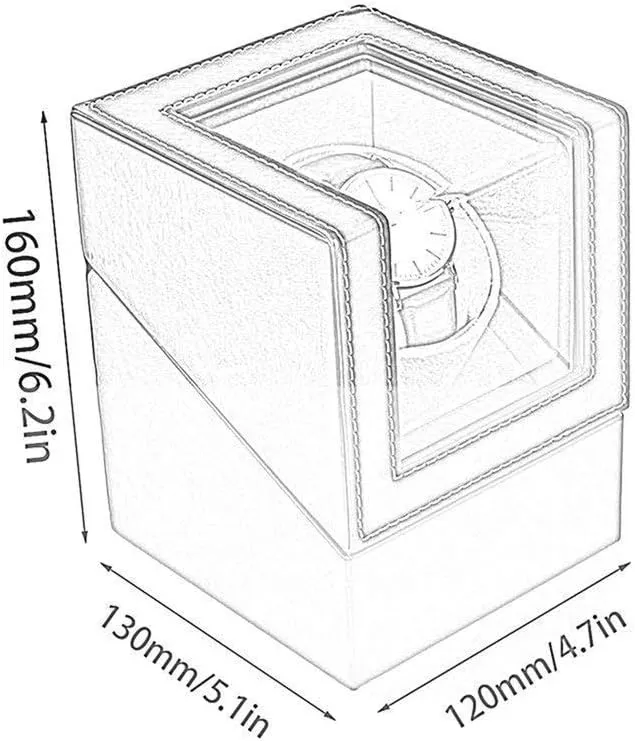 Extremely Silent Motor Watches,Pattern Black Watch Winder Box for neutron conclusive Automatic Watches, Wood Shell Piano Paint Exterior and 
