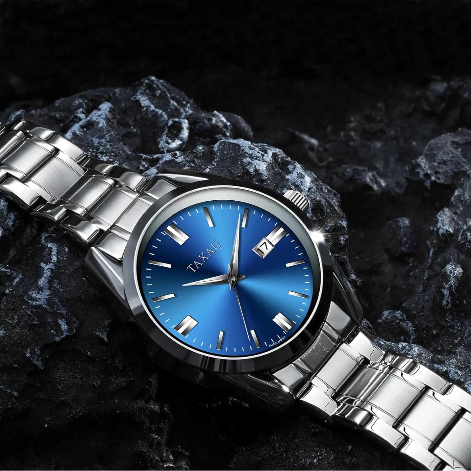 Face & Date Minimalist Watch for Men Stainless Steel seller Men's Wrist Watches Waterproof Business Dress Luxury Analog Quartz Men Watch with Big 