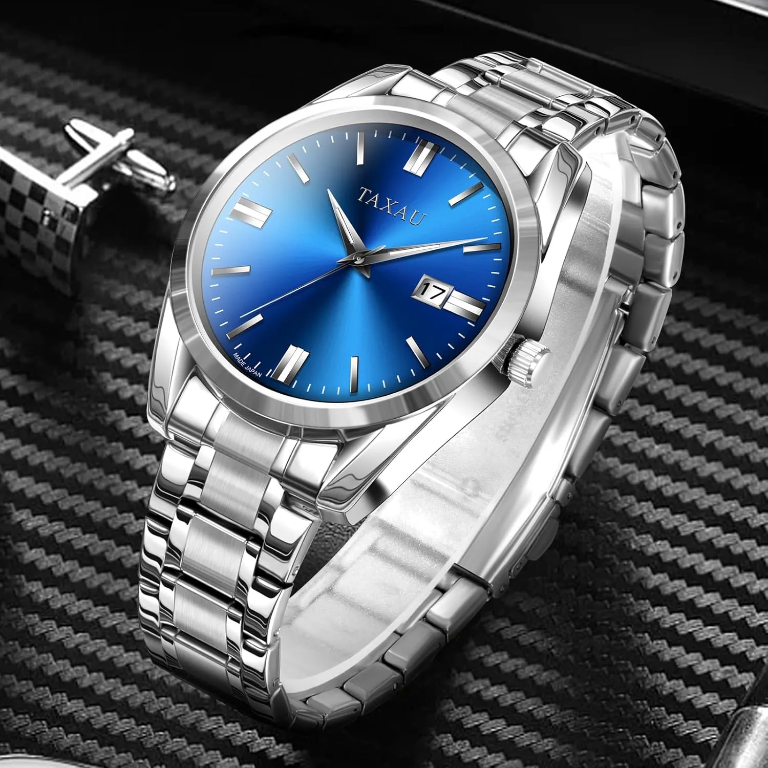 Face & Date Minimalist Watch for Men Stainless Steel seller Men's Wrist Watches Waterproof Business Dress Luxury Analog Quartz Men Watch with Big 