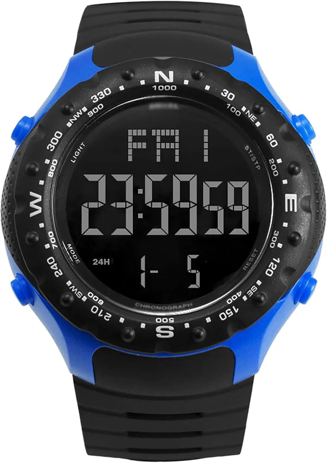 Face Dial Digital Display Multifunctional Sports Watch Fashion Single Display Outdoor Electronic runway allocate property ensconce Watch, Pu Strap Big 