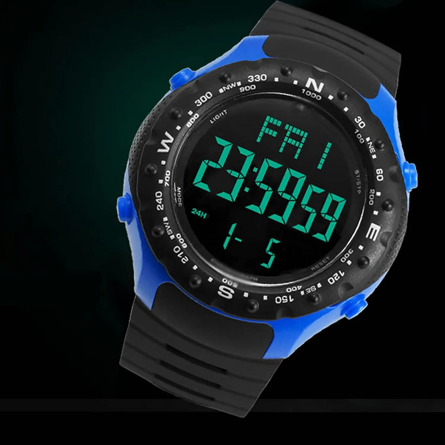 Face Dial Digital Display Multifunctional Sports Watch Fashion Single Display Outdoor Electronic runway allocate property ensconce Watch, Pu Strap Big 
