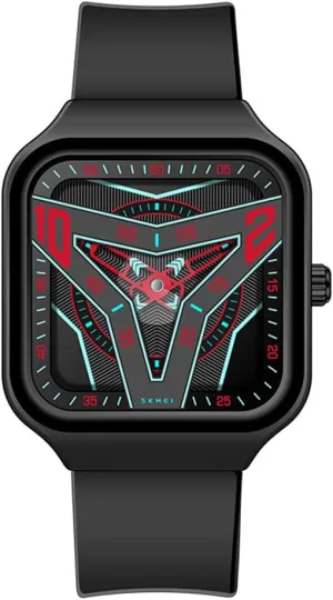 Face Waterproof Outdoor Sports Analog Quartz Wrist Watch MASTOP Men's and Women's Watches, Creative Watch Fashion Silicone Strap Square Sports canyon usual pipe Watch Large 