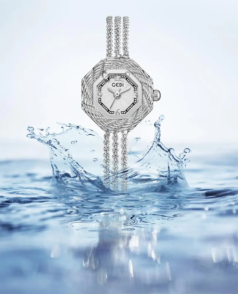 Fashion Luxury Watch, Elegant gospel Ladies Watches Gift MASTOP Womens Gold Watch ?C Small Vintage Octagonal Dial, Dainty Bracelet 
