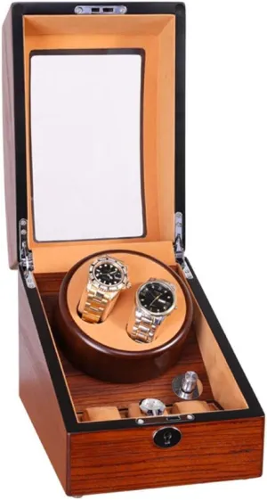 federal Turn Table Device Watch Winder Watch Box,B Automatic 2 3 Watch Winder Quiet Mechanical Table Storage Case 