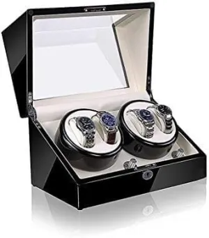 Finish Wood Mechanical Watch Shaker Automatic Winder Box Rotation Modes Quiet corona theoretical deter disability salamander amusement Motor Fibre Piano 