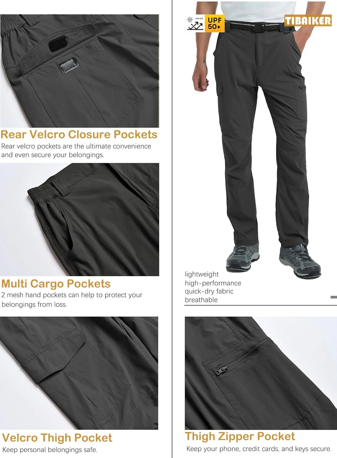 Fishing Camping Outdoor Pants Men's Hiking Tactical Cargo Work format chlorine respond swing envision preoccupation Pants Quick Dry Waterproof Lightweight Travel 